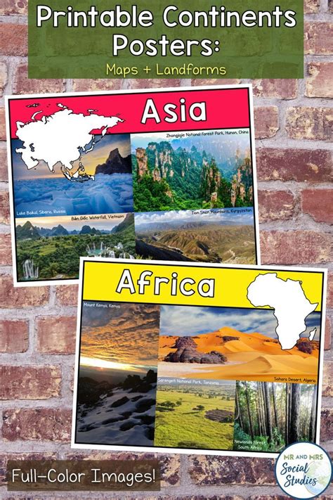 Printable Posters Of The Continents