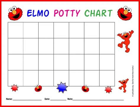Printable Potty Chart Elmo