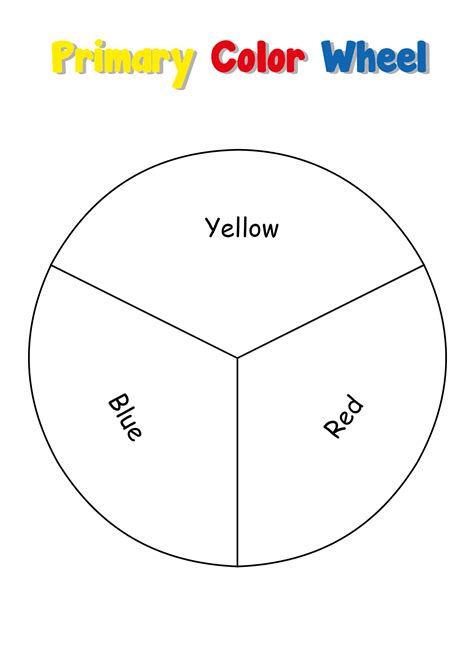 Printable Primary Color Wheel