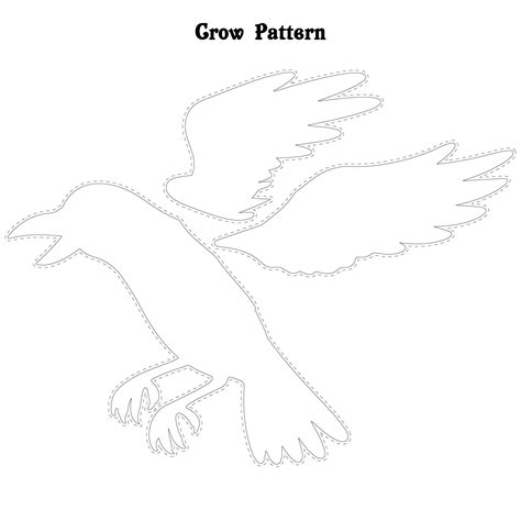 Printable Primitive Hcrow Pattern