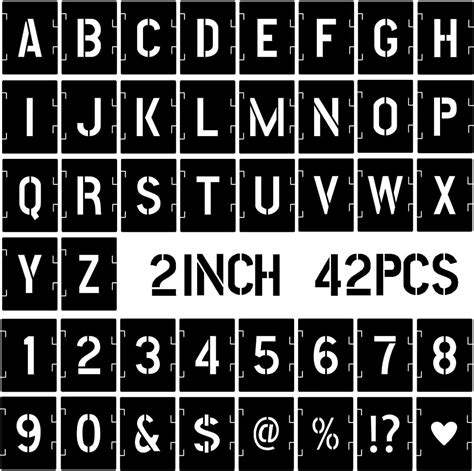 Printable Primitive Letter Stencils