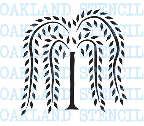 Printable Primitive Willow Tree Stencil