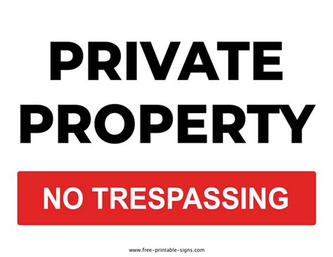 Printable Private Sign