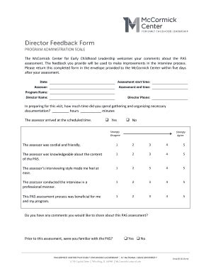 Printable Program Administration Scale