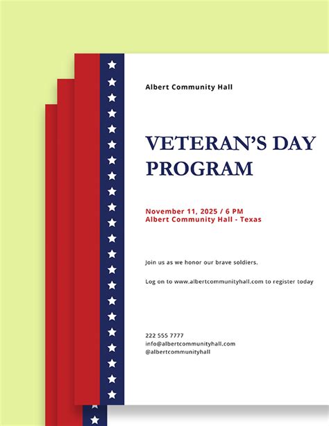 Printable Program For A Veterans Day Program