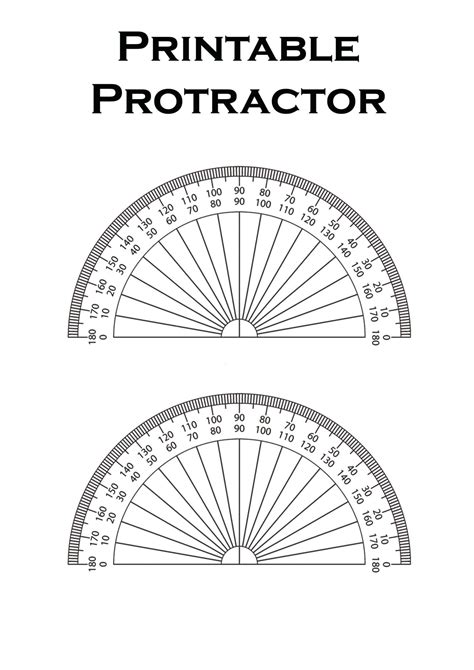 Printable Protractor Small Pdf