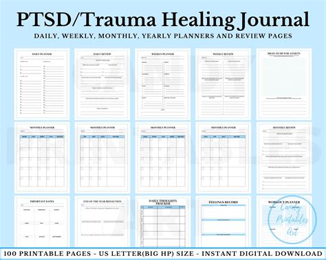 printable ptsd worksheets for adults