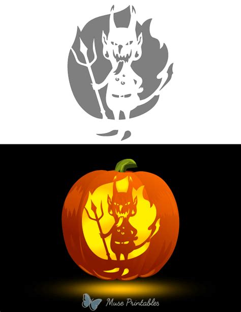 Printable Pumpkin Devil Stencils