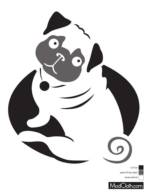 Printable Pumpkin Stencils Pug