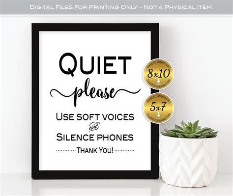 Printable Quiet Please Signs