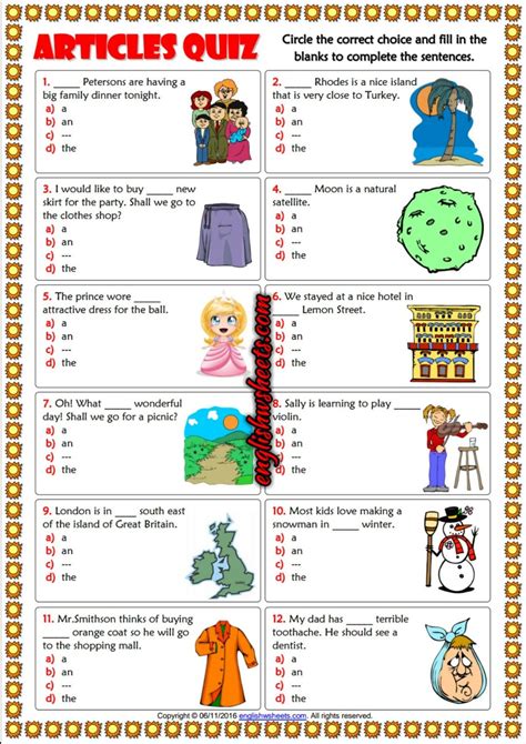 Printable Quizes 2Nd Grade