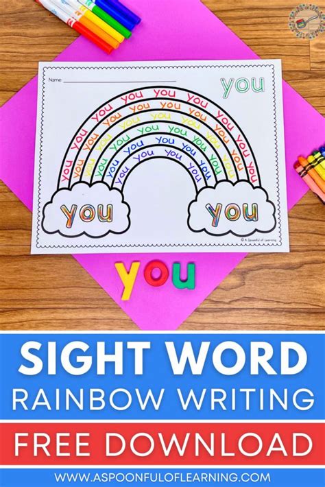 Printable Rainbow Write Color