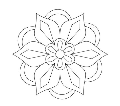 Printable Rangoli Patterns To Colour