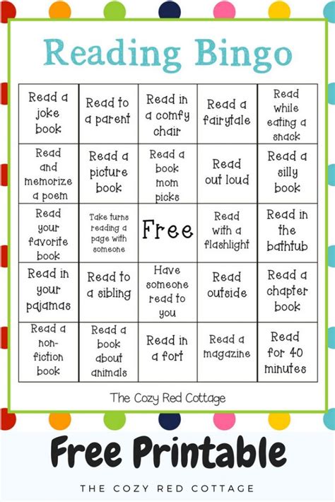 Printable Reading Bingo