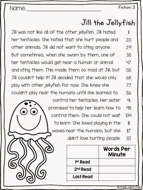 Printable Reading Fluency Activities For 3Rd Grade
