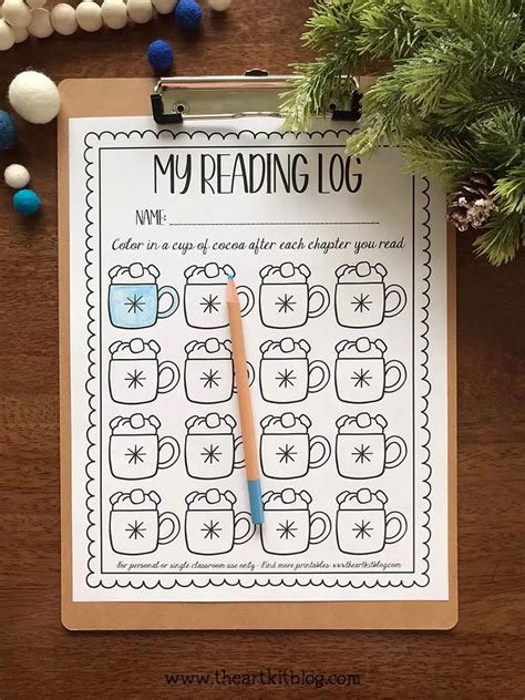 Printable Reading Log For Winter Break
