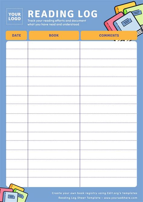 Printable Reading Log Printable Reading Log