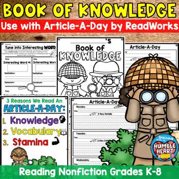 Printable Readworks Book Of Knowledge
