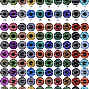 Printable Realistic Eyechips Pattern 12Mm