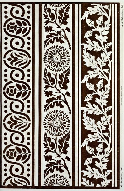 Printable Rectangle Victorian Stencils