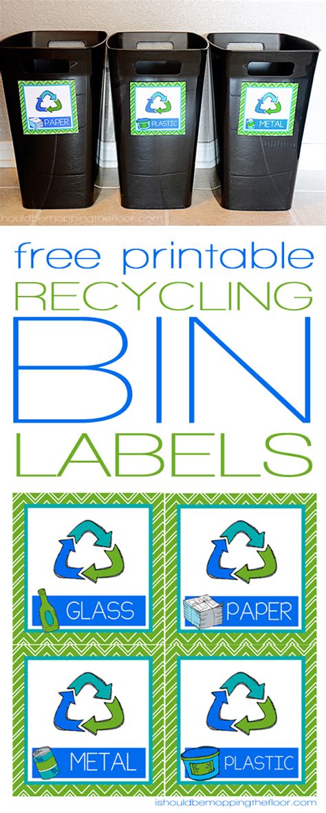 Printable Recycle Bin Labels