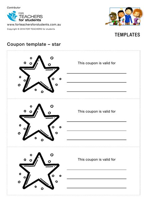 Printable Red Star Coupon