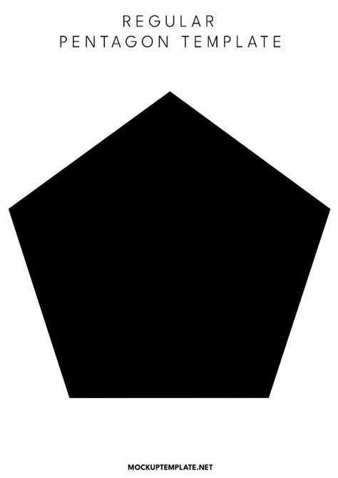 Printable Regular Pentagon Template