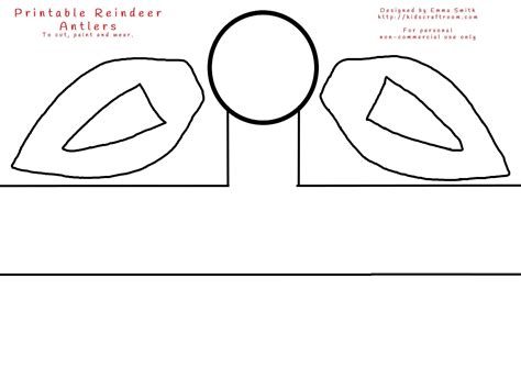 Printable Reindeer Ears Template