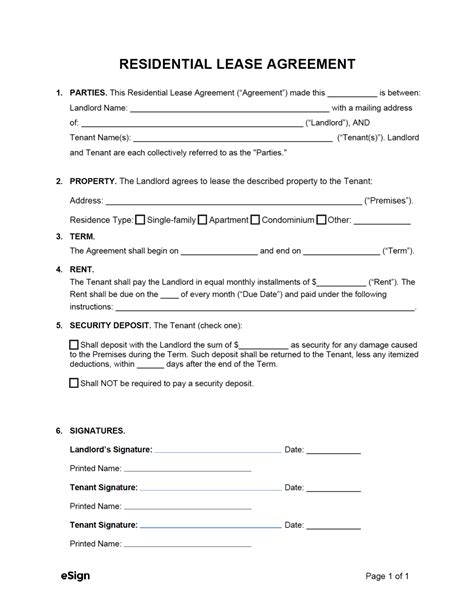 Printable Rental Agreement Sample