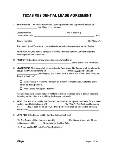 Free Indiana Standard Residential Lease Agreement Word PDF eForms