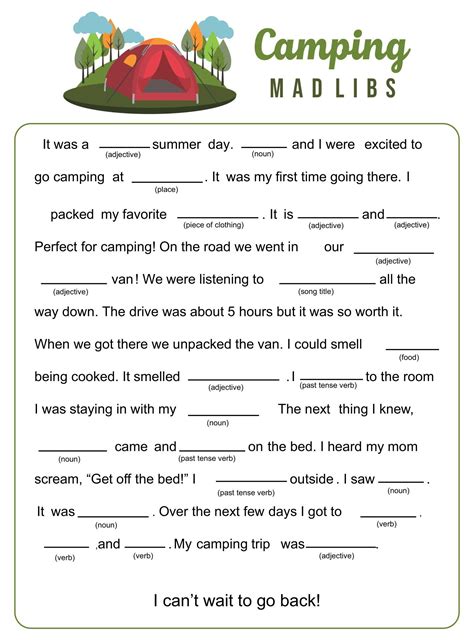 Printable Retail Mad Libs