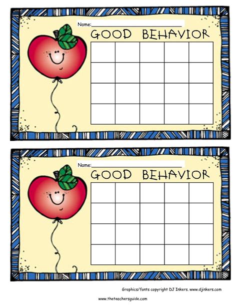 Printable Rewards For Good Behavior