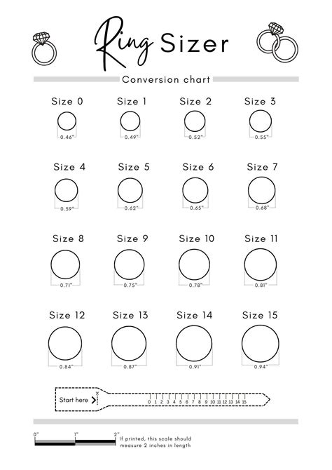 Printable Ring Size Measurement Tool