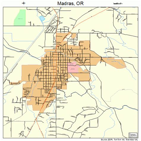 Printable Road Map Madras Oregon