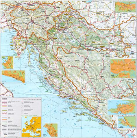 Printable Road Map Of Croatia