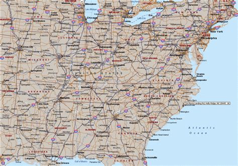Printable Road Maps Eastern Us
