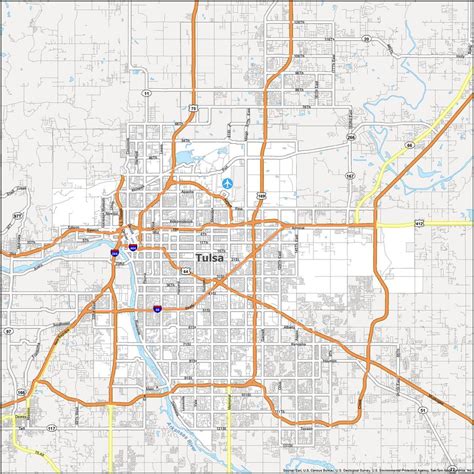 Printable Road Maps Tulsa Oklahoma