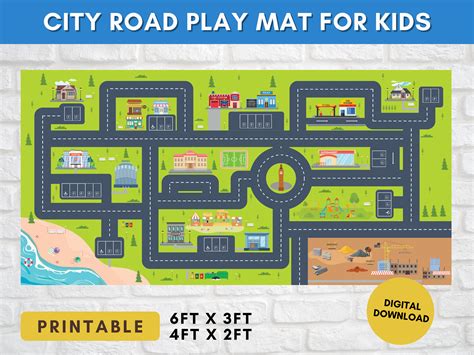 Printable Road Play Mat