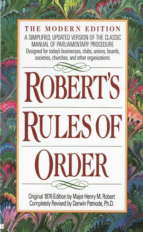 Printable Roberts Rules Of Order