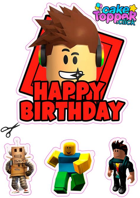 Printable Roblox Cake Topper