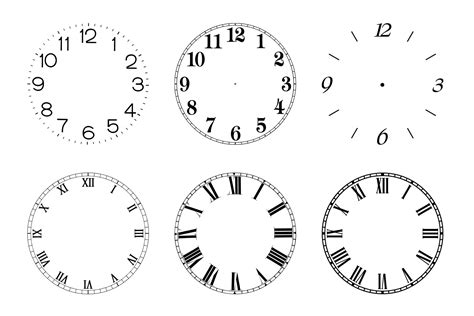 Printable Roman Numeral Clock Vector