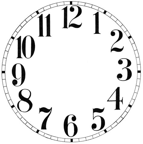 Printable Round Clock Face