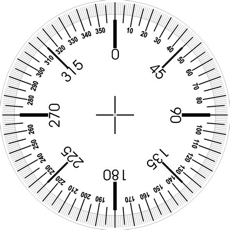 Printable Round Degree Scale