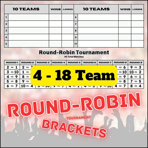 Printable Round Robin Tournament Brackets