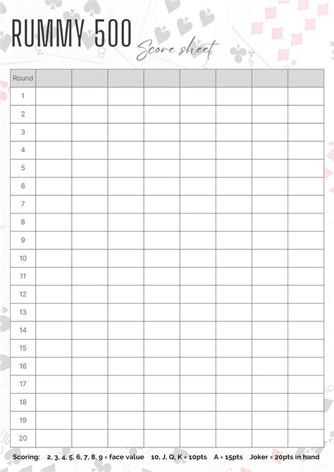 Printable Rules For 500 Rummy