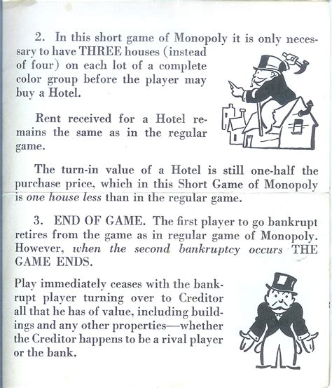 Printable Rules For Mini Monopoly Junior