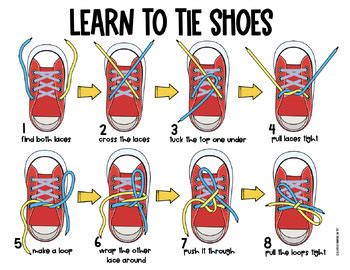 Printable Running Shoe Tying Technique