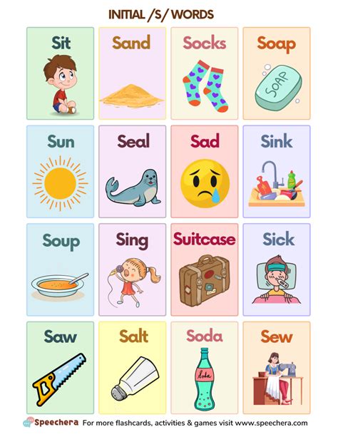 Printable S Pictures Articulation