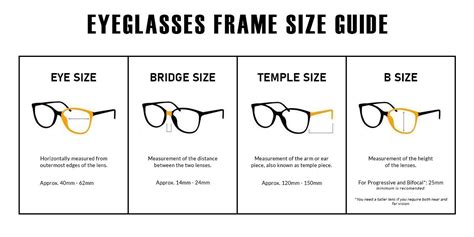 Printable Sample Dimensions Frames And Lenses Sizes