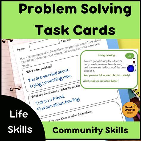 Printable Sample Life Skills Problem Solution Cards